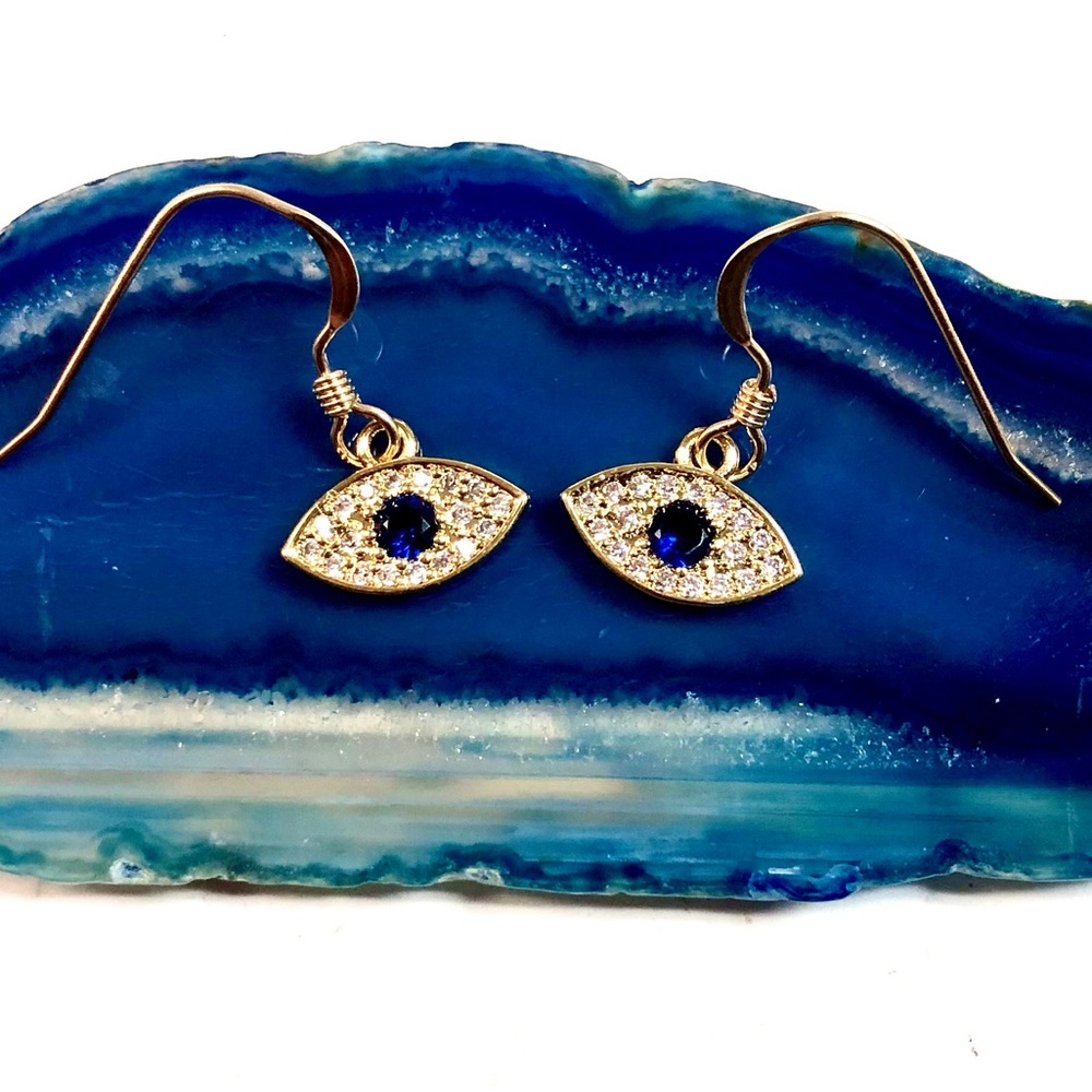 Evil Eye Earrings, Hamsa, Protection, Minimalist